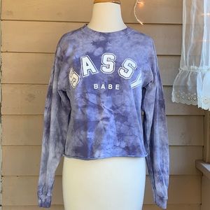 NWOT Rue21 Sassy Babe Crop Tie Dye Sweatshirt